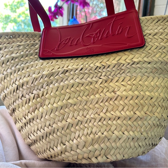 New Christian Louboutin Loubishore Wicker Summer Tote - Picture 16 of 16